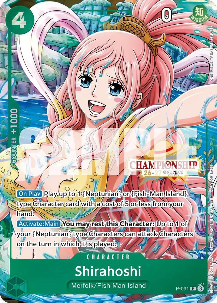 Shirahoshi (CS 26-27 Event Pack Finalist Ver.) P-091 card from One Piece Promotion Cards