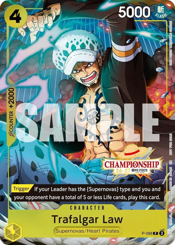 Trafalgar Law (CS 26-27 Event Pack Finalist Ver.) P-088 card from One Piece Promotion Cards