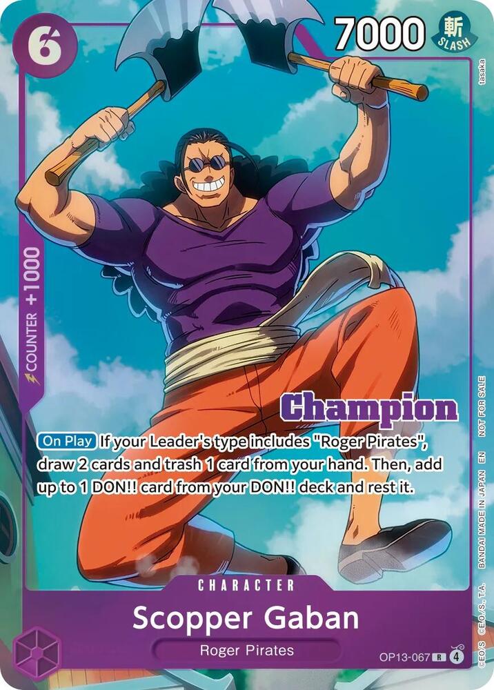 Scopper Gaban (CS 26-27 Winner Card Set Vol.1) OP13-067 card from One Piece Promotion Cards