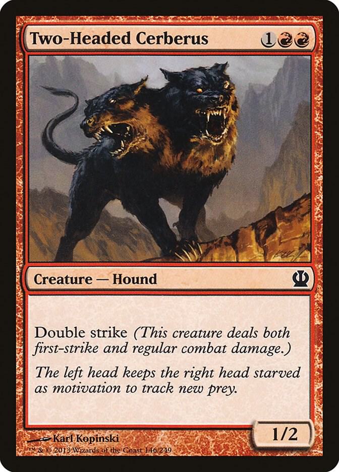 Two-Headed Cerberus 146 card from Theros