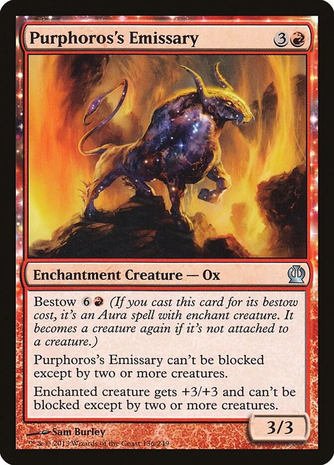 Purphoros's Emissary 136 card from Theros