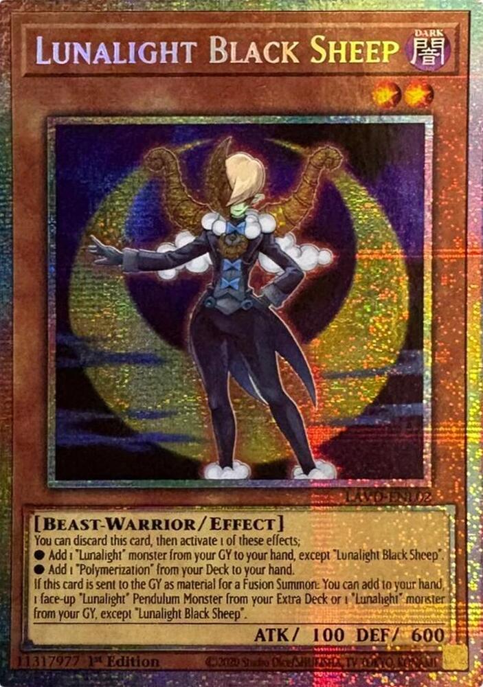 Lunalight Black Sheep (Starlight Rare) LAVD-ENL02 card from Legendary Arc-V Decks