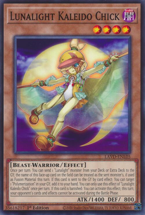 Lunalight Kaleido Chick LAVD-ENL05 card from Legendary Arc-V Decks