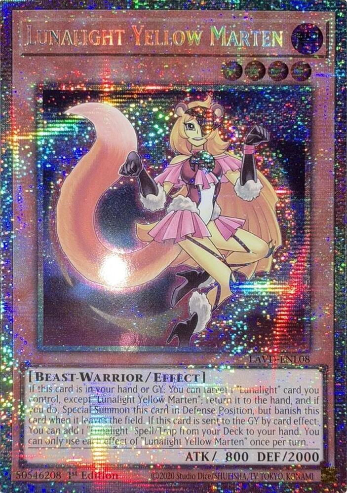Lunalight Yellow Marten (Starlight Rare) LAVD-ENL08 card from Legendary Arc-V Decks