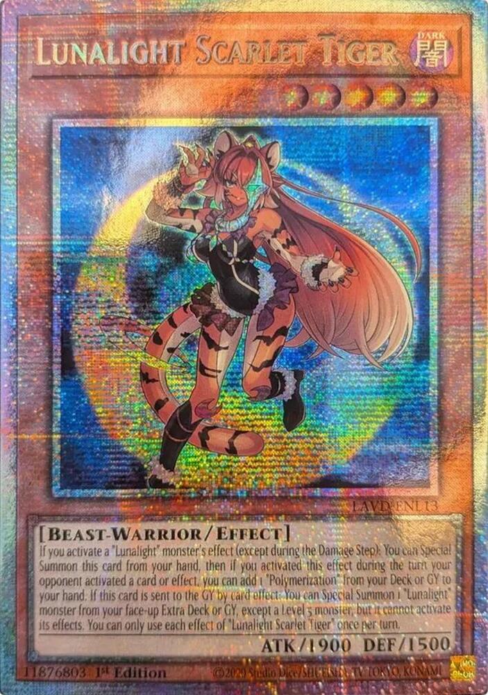 Lunalight Scarlet Tiger (Starlight Rare) LAVD-ENL13 card from Legendary Arc-V Decks