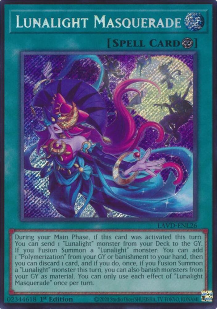 Lunalight Masquerade (Secret Rare) LAVD-ENL26 card from Legendary Arc-V Decks