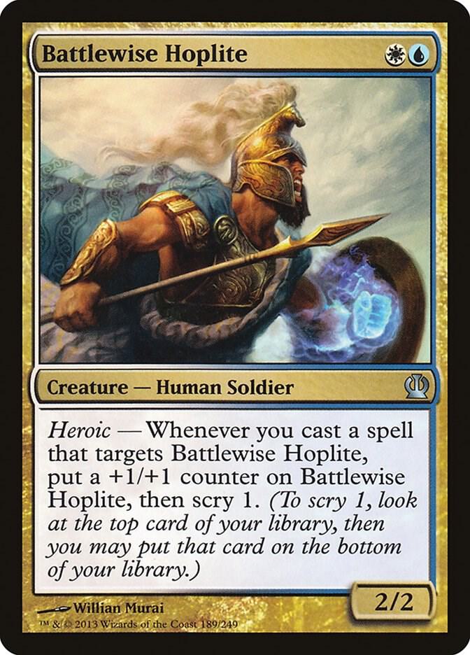 Battlewise Hoplite 189 card from Theros