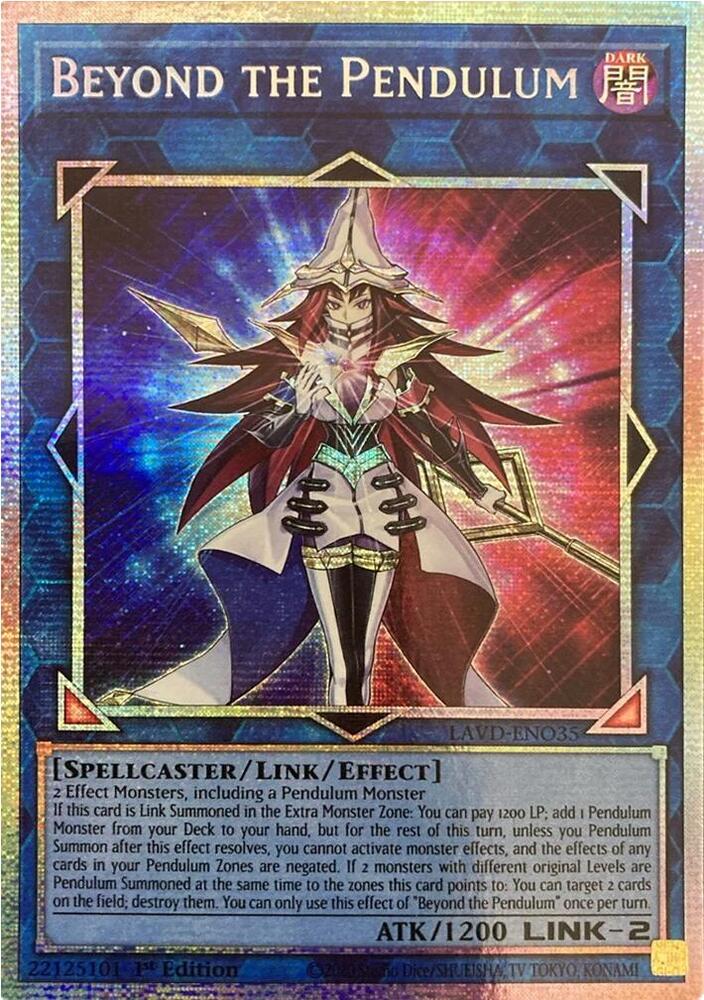 Beyond the Pendulum (Starlight Rare) LAVD-ENO35 card from Legendary Arc-V Decks