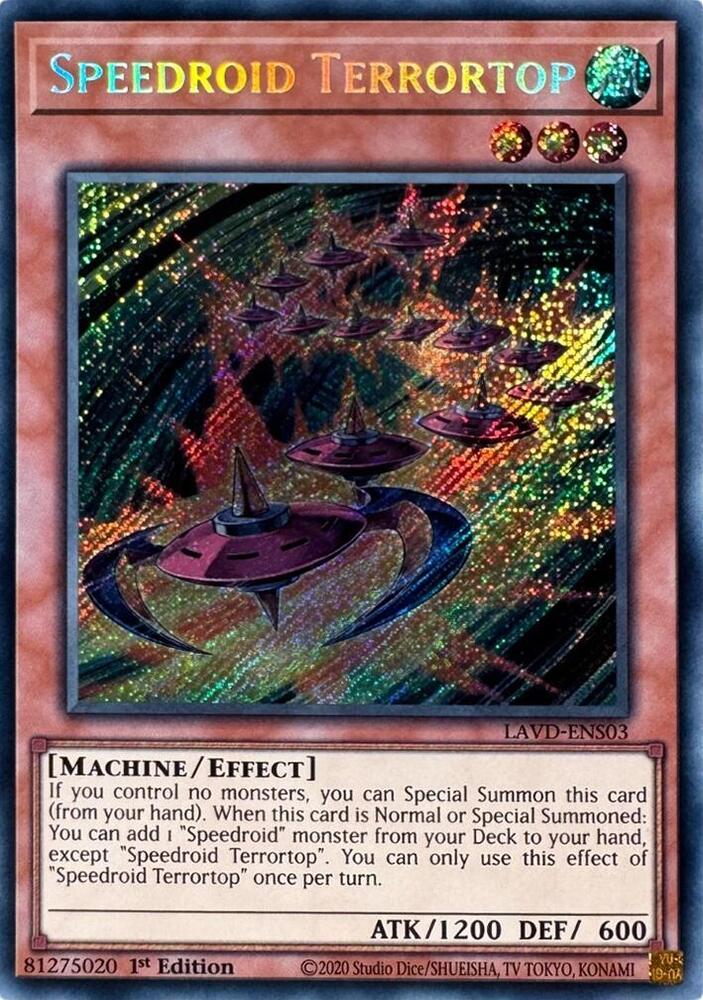 Speedroid Terrortop (Secret Rare) LAVD-ENS03 card from Legendary Arc-V Decks