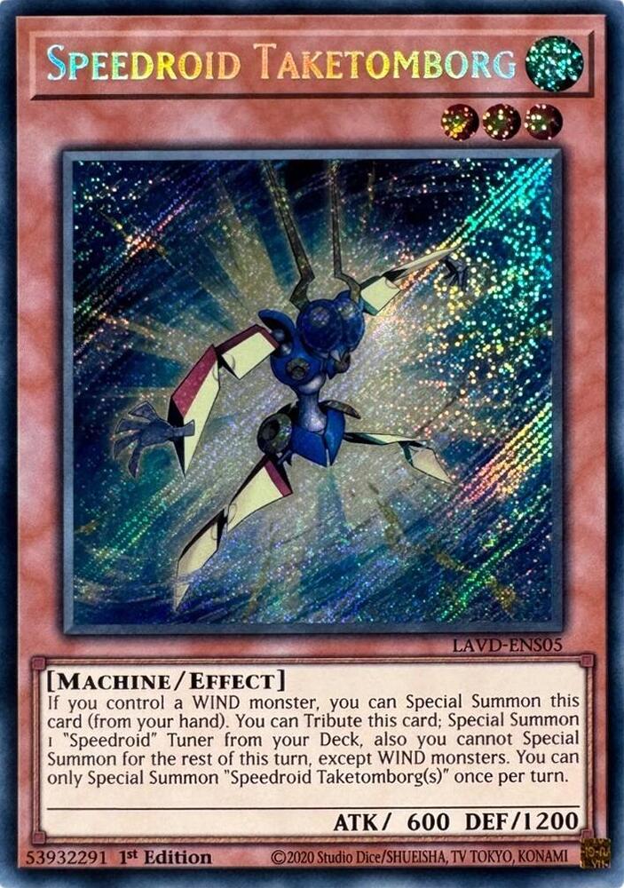 Speedroid Taketomborg (Secret Rare) LAVD-ENS05 card from Legendary Arc-V Decks