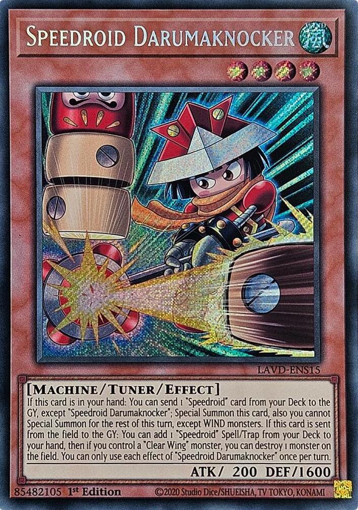 Speedroid Darumaknocker (Secret Rare) LAVD-ENS15 card from Legendary Arc-V Decks