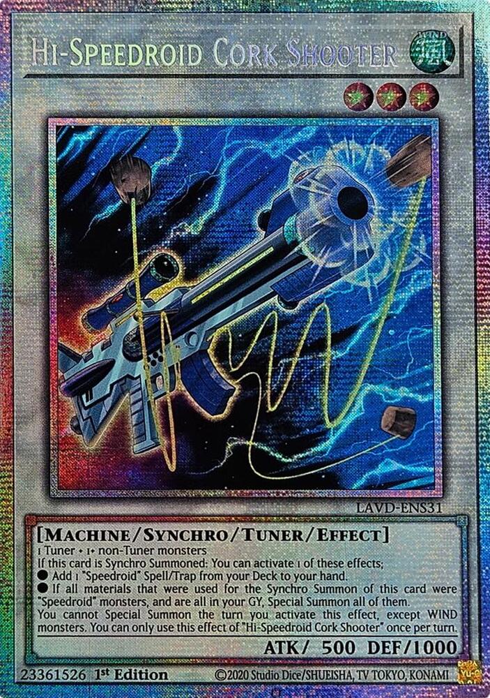 Hi-Speedroid Cork Shooter (Starlight Rare) LAVD-ENS31 card from Legendary Arc-V Decks