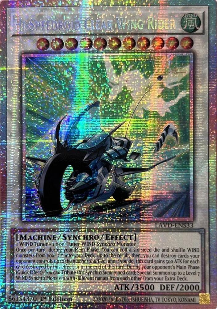 Hi-Speedroid Clear Wing Rider (Starlight Rare) LAVD-ENS33 card from Legendary Arc-V Decks