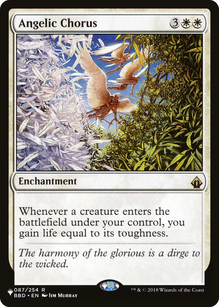 Angelic Chorus 87 card from The List Reprints
