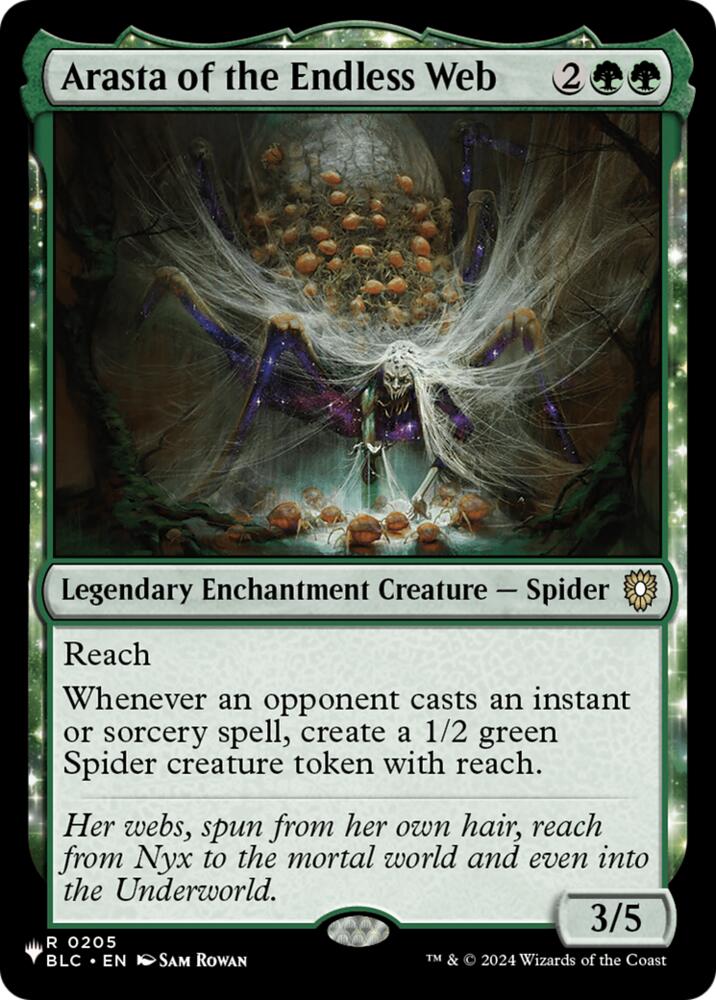 Arasta of the Endless Web 205 card from The List Reprints