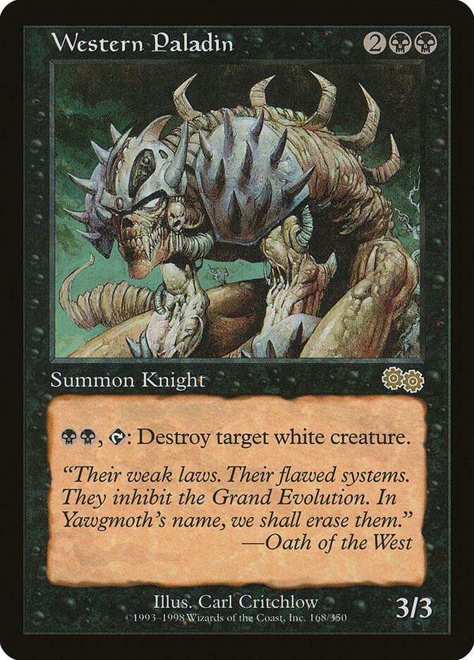 Western Paladin 168 card from Urza's Saga