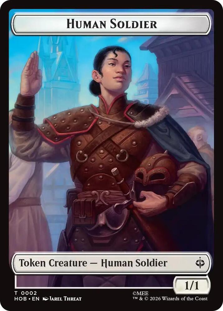 Human Soldier // Treasure Double-Sided Token 2 // 13 card from The Hobbit
