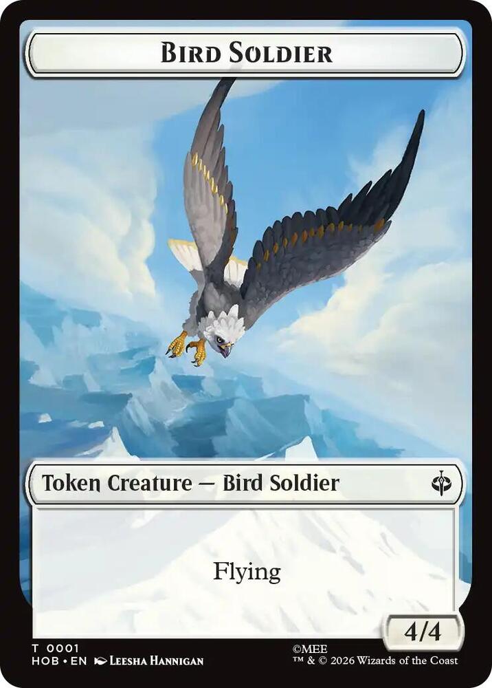 Bird Soldier // Axe Double-Sided Token 1 // 10 card from The Hobbit