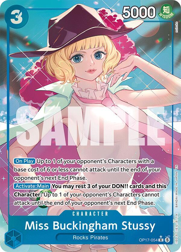 Miss Buckingham Stussy (Alternate Art) OP17-054 card from The World's Strongest Warriors