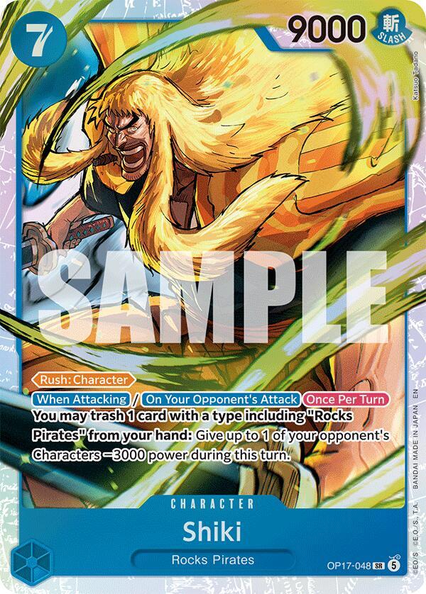 Shiki OP17-048 card from The World's Strongest Warriors