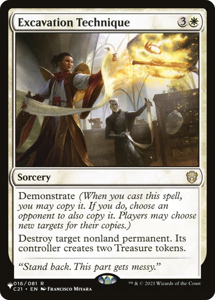 Excavation Technique 16 card from The List Reprints