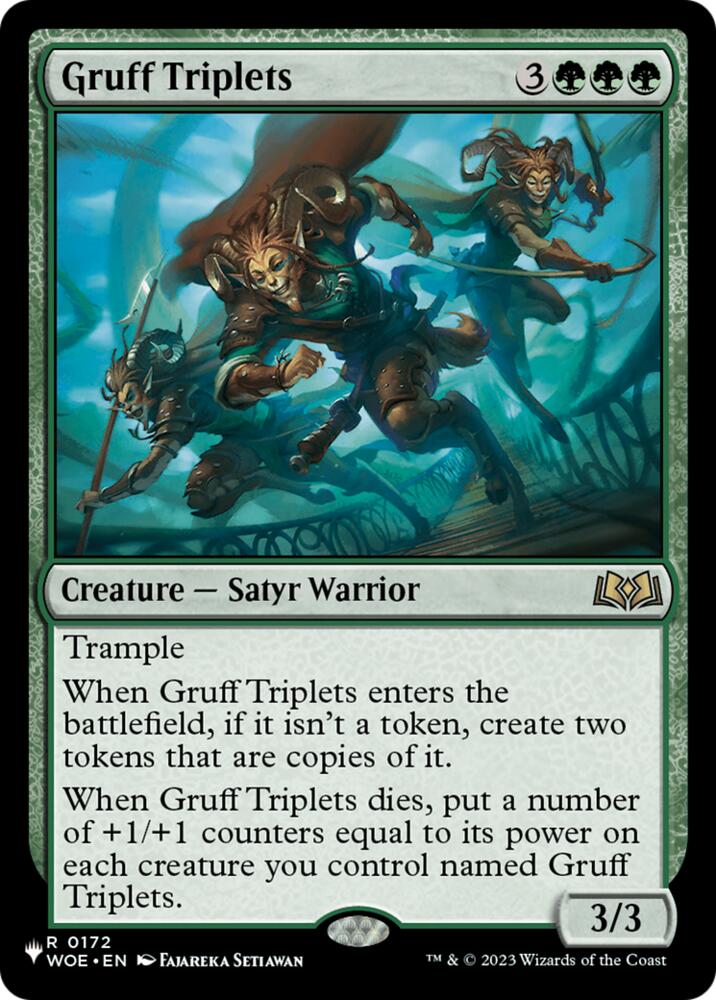 Gruff Triplets 172 card from The List Reprints