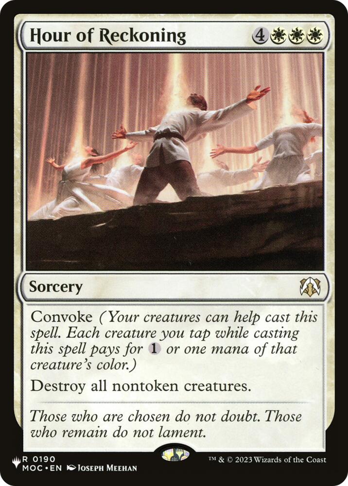 Hour of Reckoning (MOC) 190 card from The List Reprints