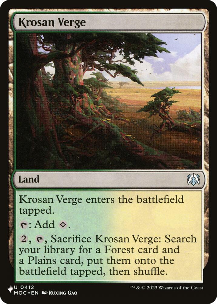 Krosan Verge (MOC) 412 card from The List Reprints