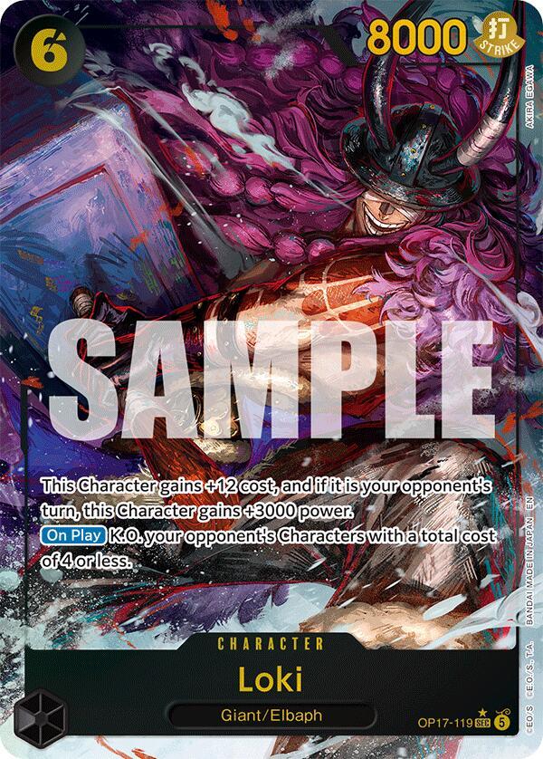Loki (Alternate Art) OP17-119 card from The World's Strongest Warriors
