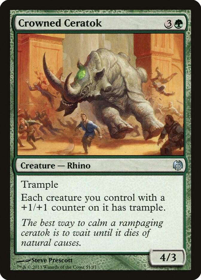 Crowned Ceratok 51 card from Duel Decks: Heroes vs. Monsters