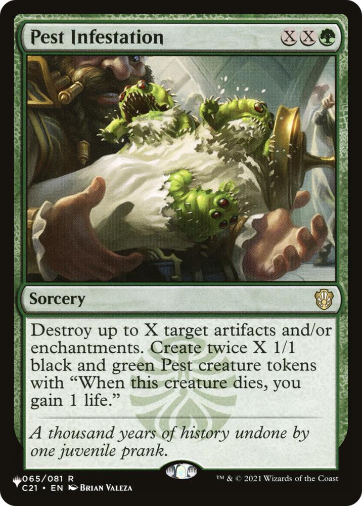 Pest Infestation 65 card from The List Reprints