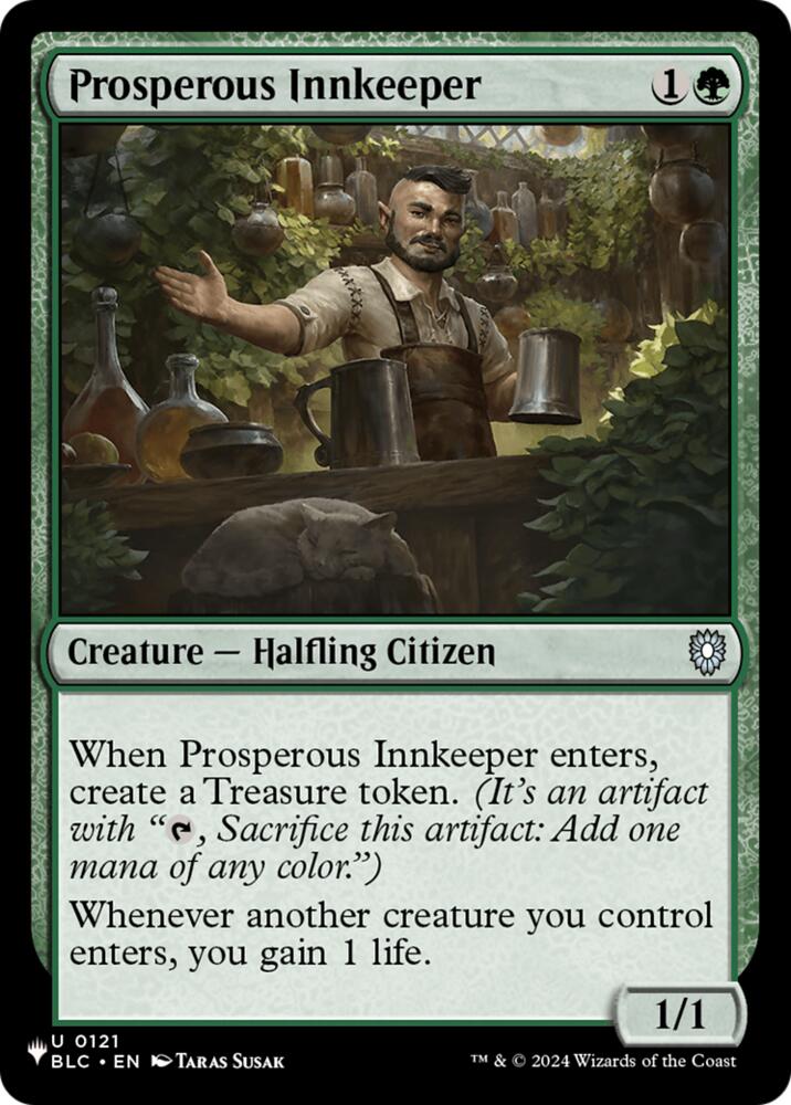Prosperous Innkeeper (BLC) 121 card from The List Reprints