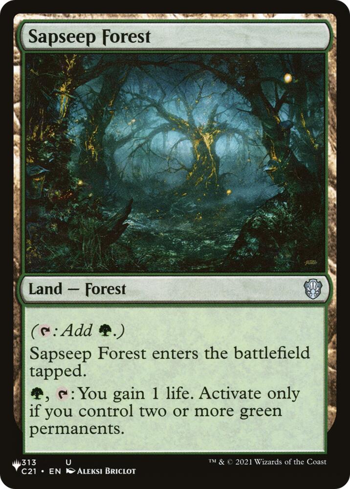 Sapseep Forest 313 card from The List Reprints