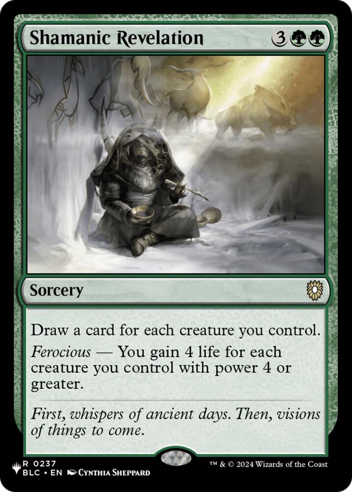 Shamanic Revelation (BLC) 237 card from The List Reprints