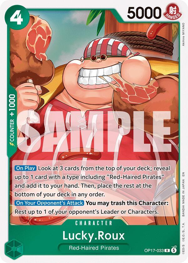 Lucky.Roux OP17-033 card from The World's Strongest Warriors