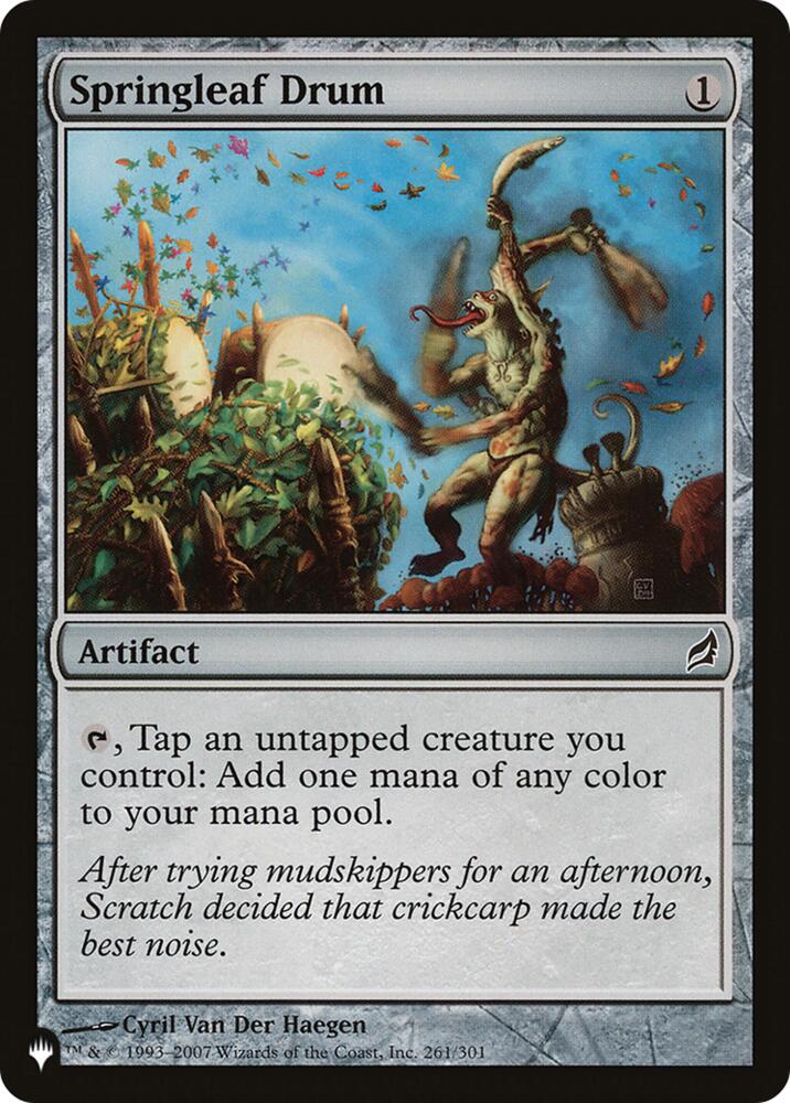 Springleaf Drum 261 card from The List Reprints