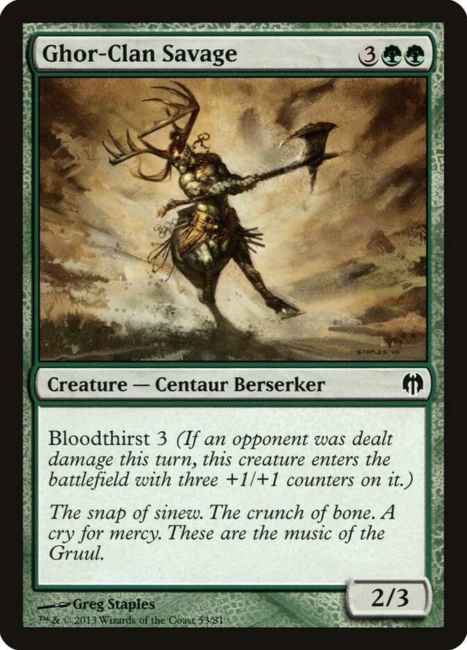 Ghor-Clan Savage 53 card from Duel Decks: Heroes vs. Monsters