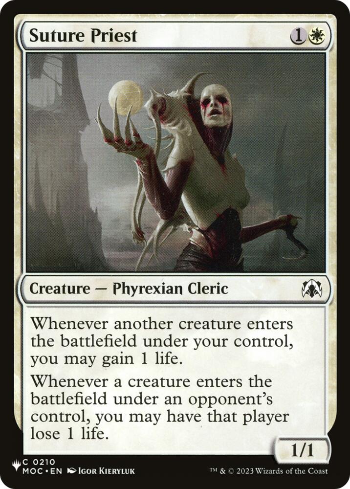 Suture Priest (MOC) 210 card from The List Reprints