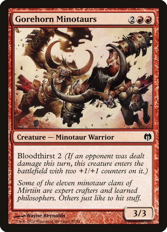 Gorehorn Minotaurs 52 card from Duel Decks: Heroes vs. Monsters