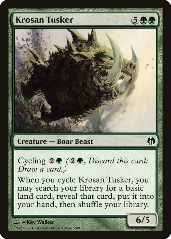 Krosan Tusker 59 card from Duel Decks: Heroes vs. Monsters