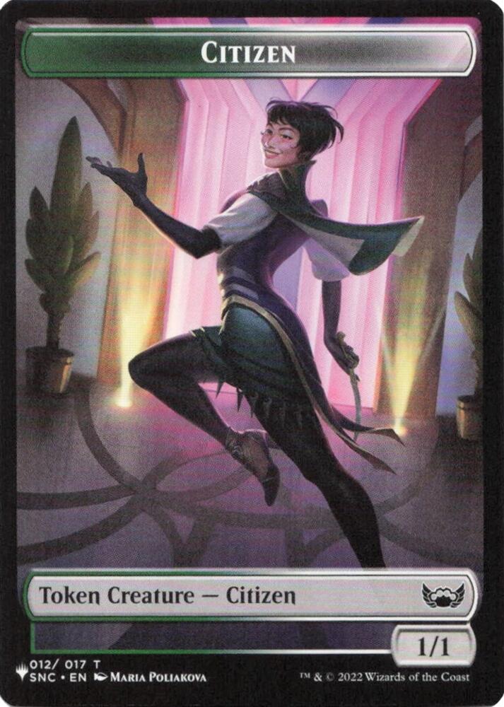 Citizen // Angel Double-Sided Token 12 // 3 card from The List Reprints