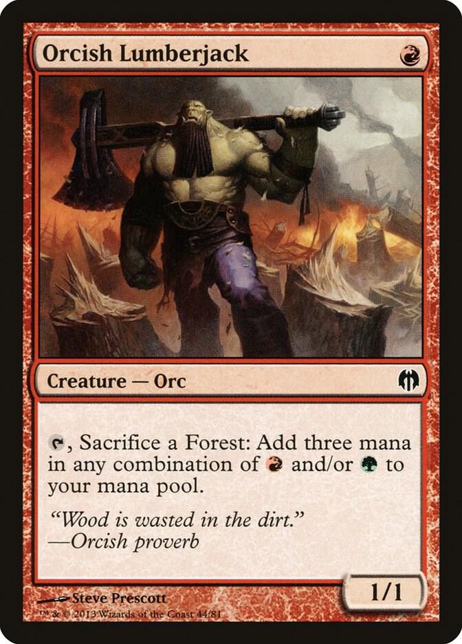 Orcish Lumberjack 44 card from Duel Decks: Heroes vs. Monsters