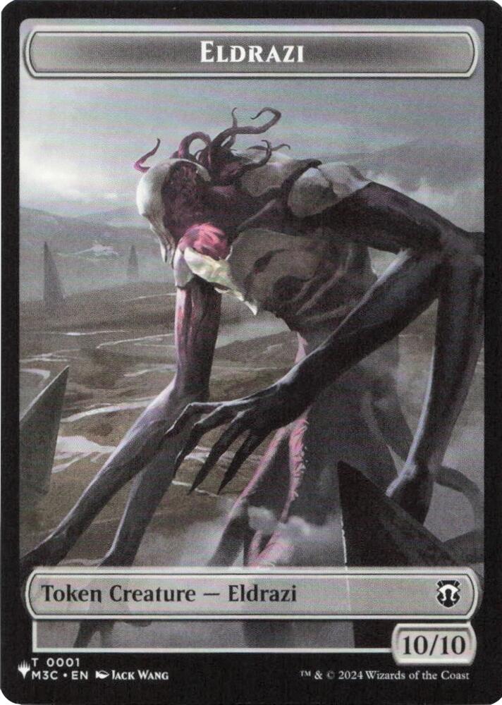 Eldrazi // Elf Warrior Double-Sided Token 1 // 21 card from The List Reprints