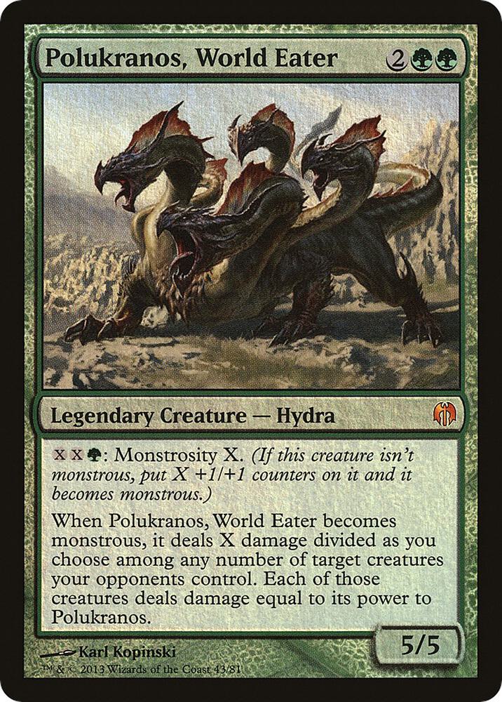 Polukranos, World Eater 43 card from Duel Decks: Heroes vs. Monsters