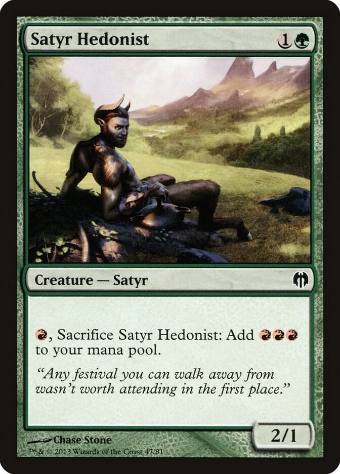 Satyr Hedonist 47 card from Duel Decks: Heroes vs. Monsters