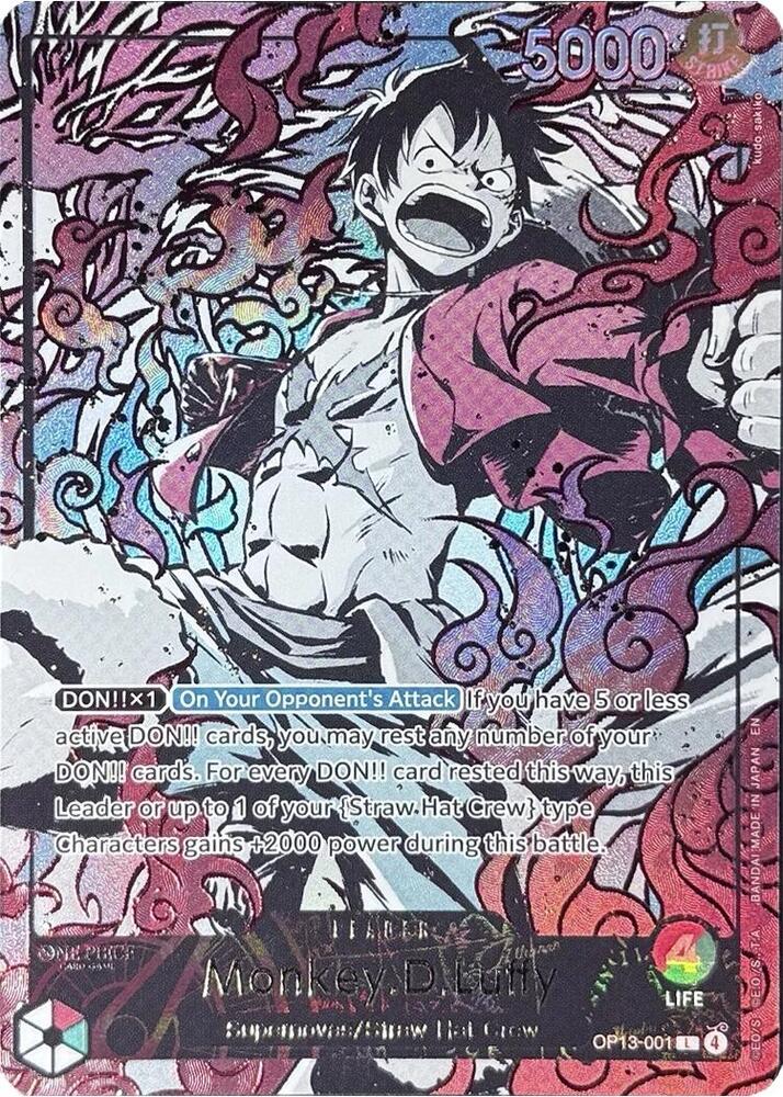 Monkey.D.Luffy (English Version 3rd Anniversary Set) OP13-001 card from One Piece Promotion Cards