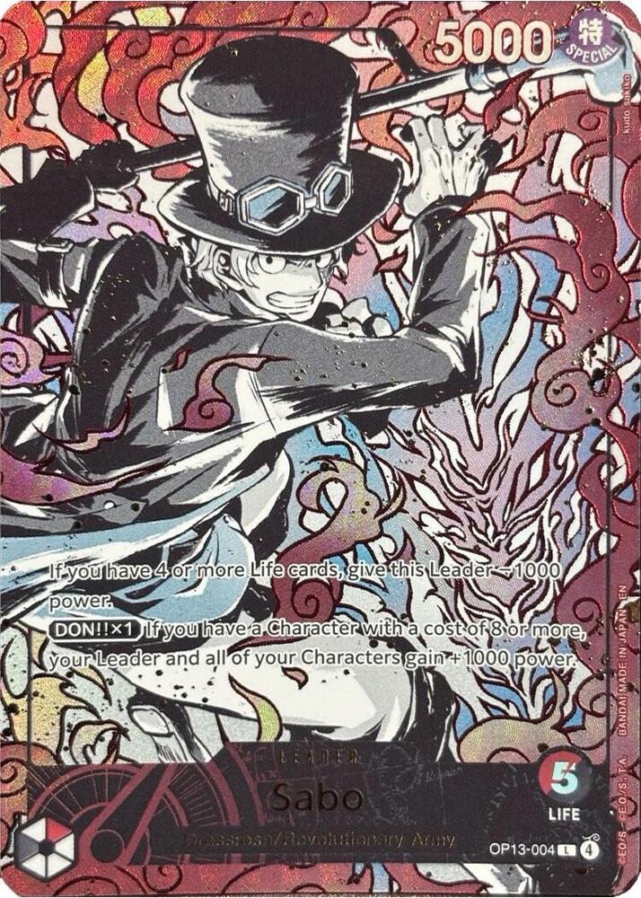 Sabo (English Version 3rd Anniversary Set) OP13-004 card from One Piece Promotion Cards