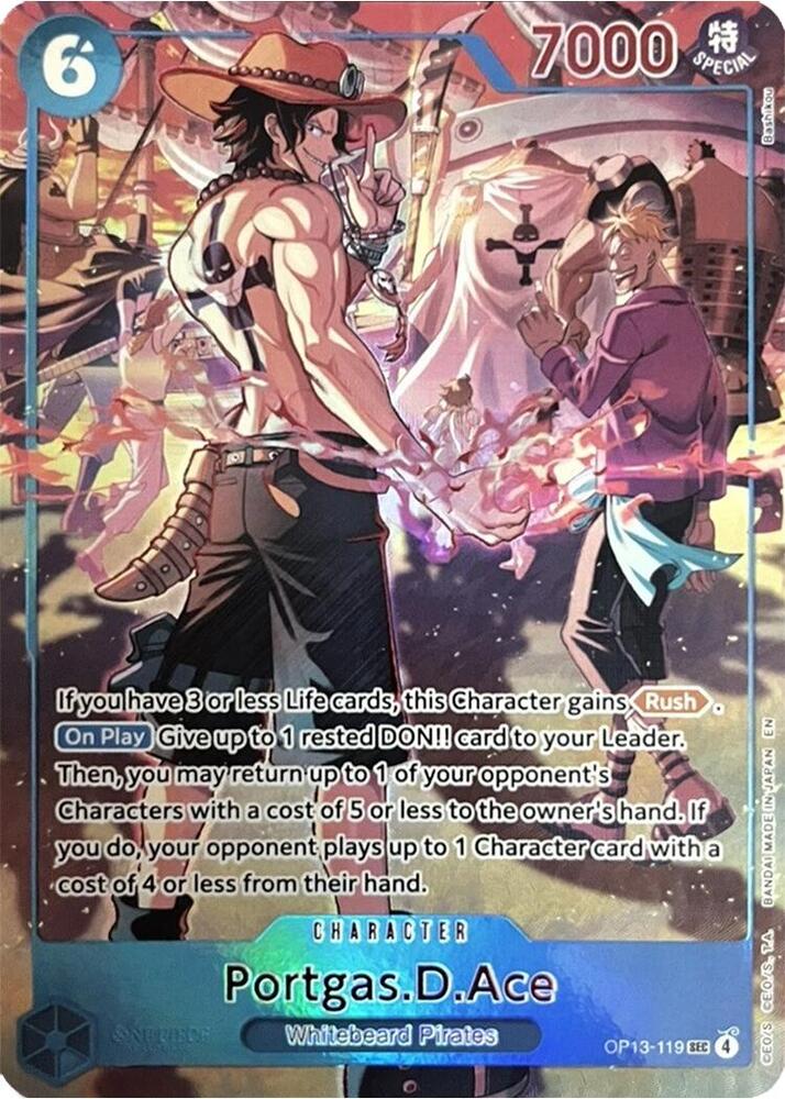 Portgas.D.Ace (English Version 3rd Anniversary Set) OP13-119 card from One Piece Promotion Cards