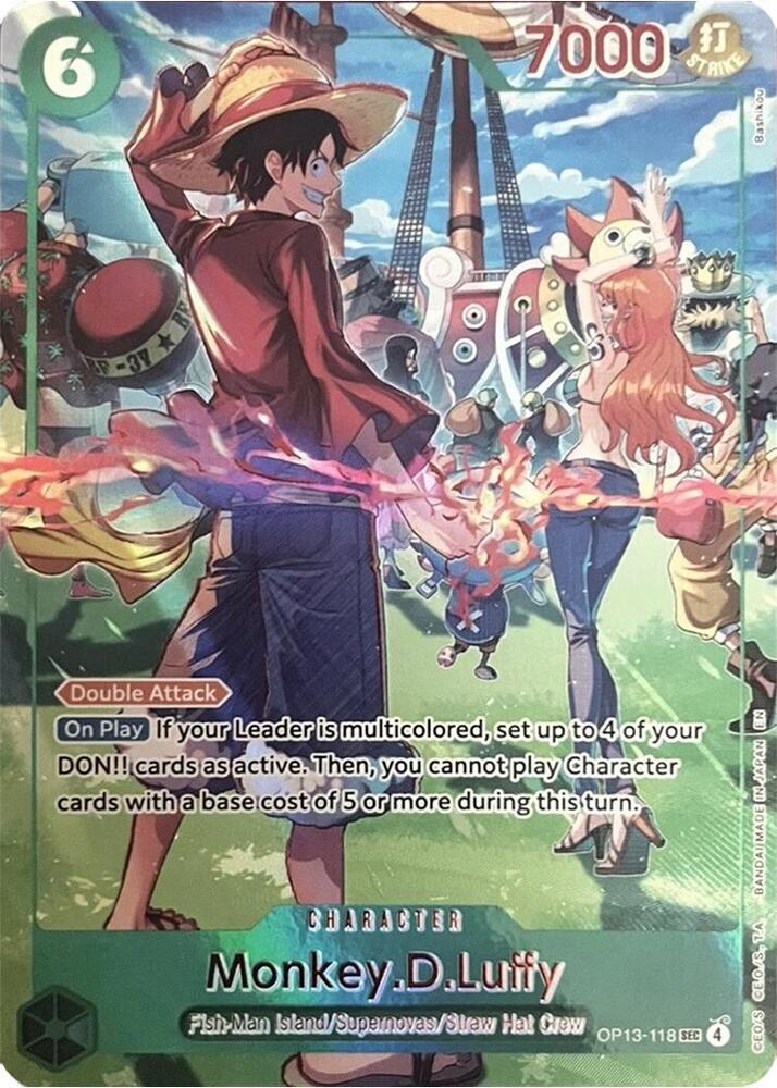 Monkey.D.Luffy (English Version 3rd Anniversary Set) OP13-118 card from One Piece Promotion Cards