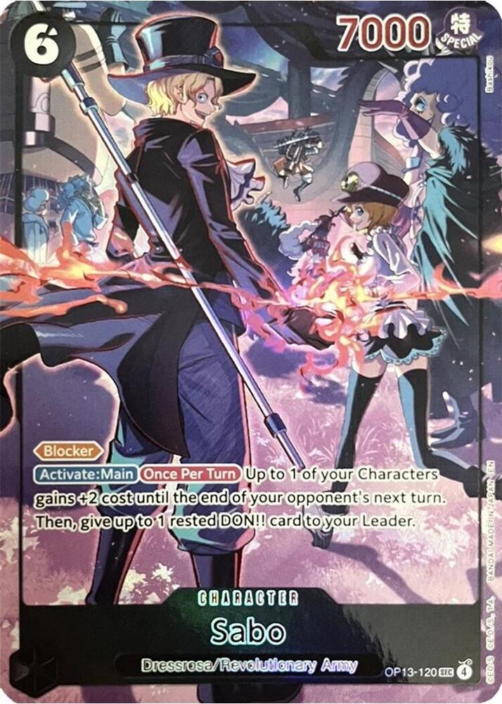 Sabo (English Version 3rd Anniversary Set) OP13-120 card from One Piece Promotion Cards